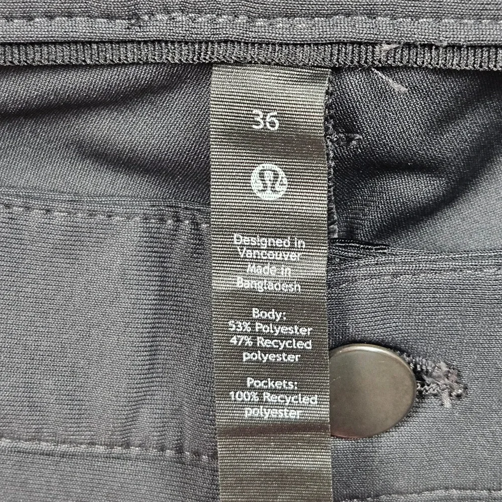 Lululemon ABC Classic Fit Pants Mens 36 (Actual 38x32) Grey Performance Trousers